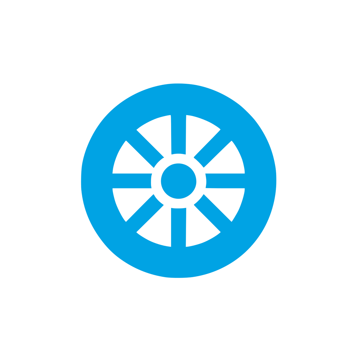 Simplified Wheel Logo #00a3e4