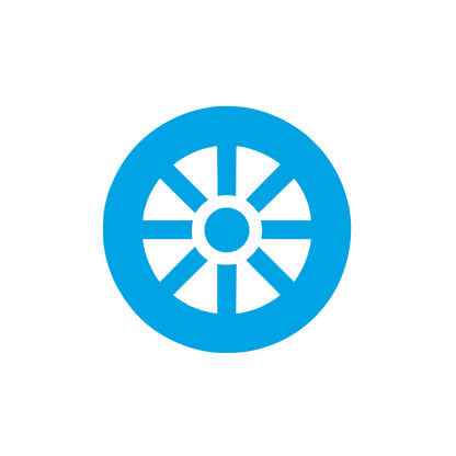 Simplified Wheel Logo #00a3e4