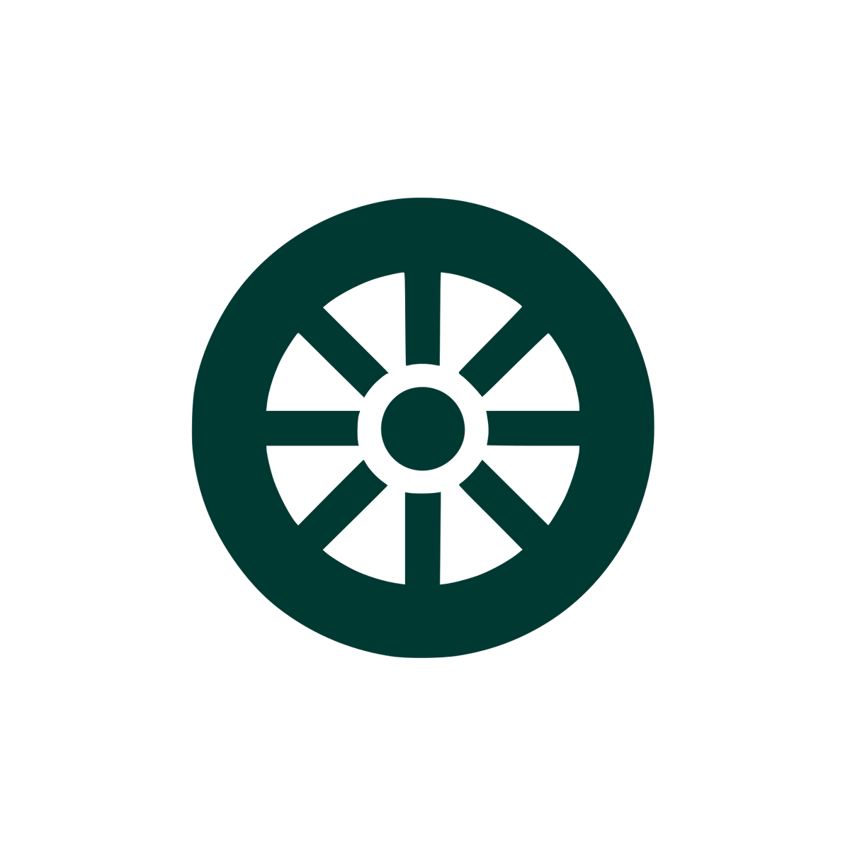 Simplified Wheel Logo #003932