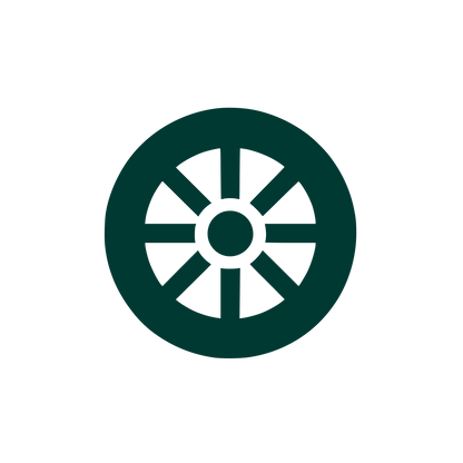 Simplified Wheel Logo #003932