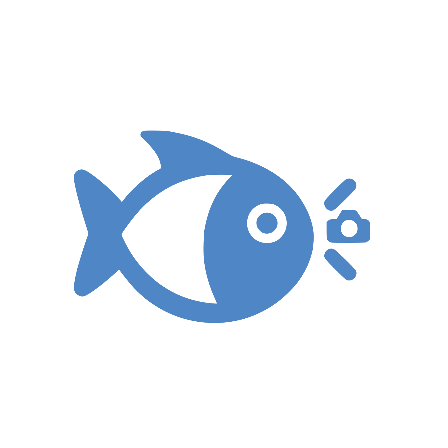Fish Camera Logo #4F86C6