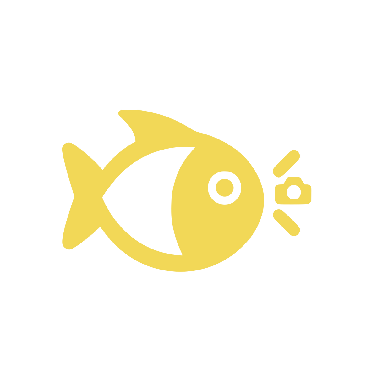 Fish Camera Logo #F2D857