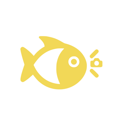 Fish Camera Logo #F2D857