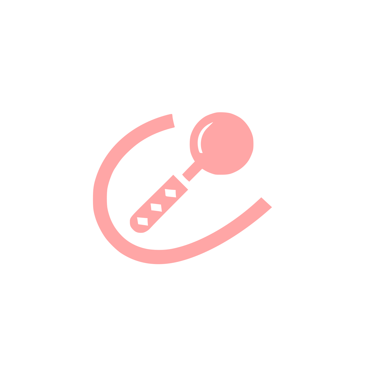 Creative Microphone Logo #ffa6a6