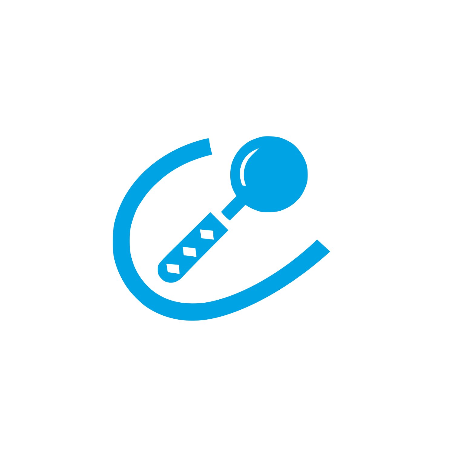 Creative Microphone Logo #00a3e4