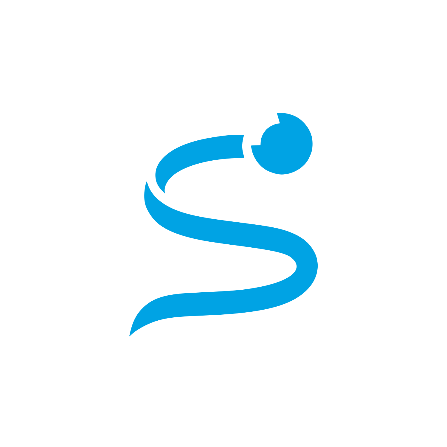 Serpentine Logo Design #00a3e4