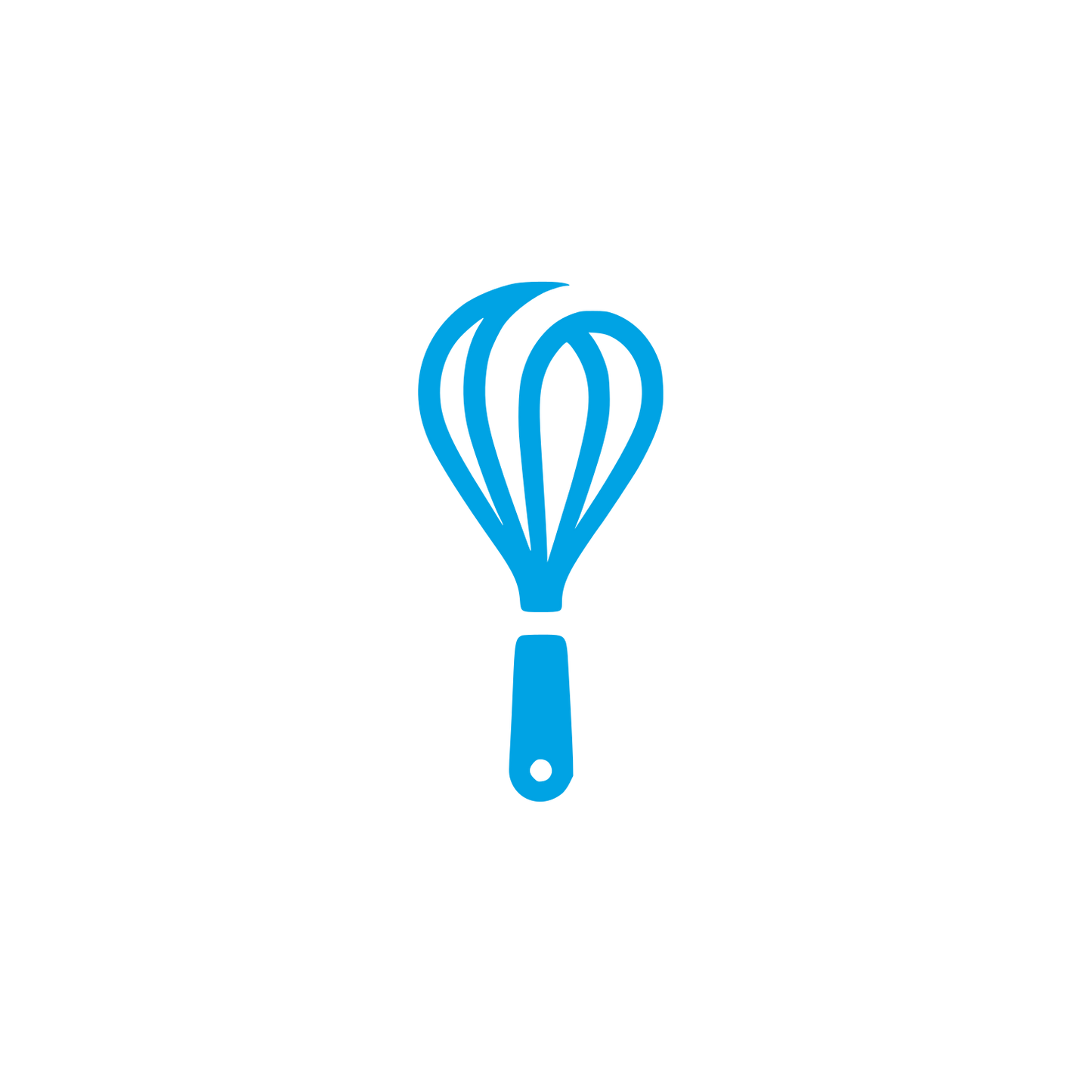 Whisk Utensil Logo #00a3e4