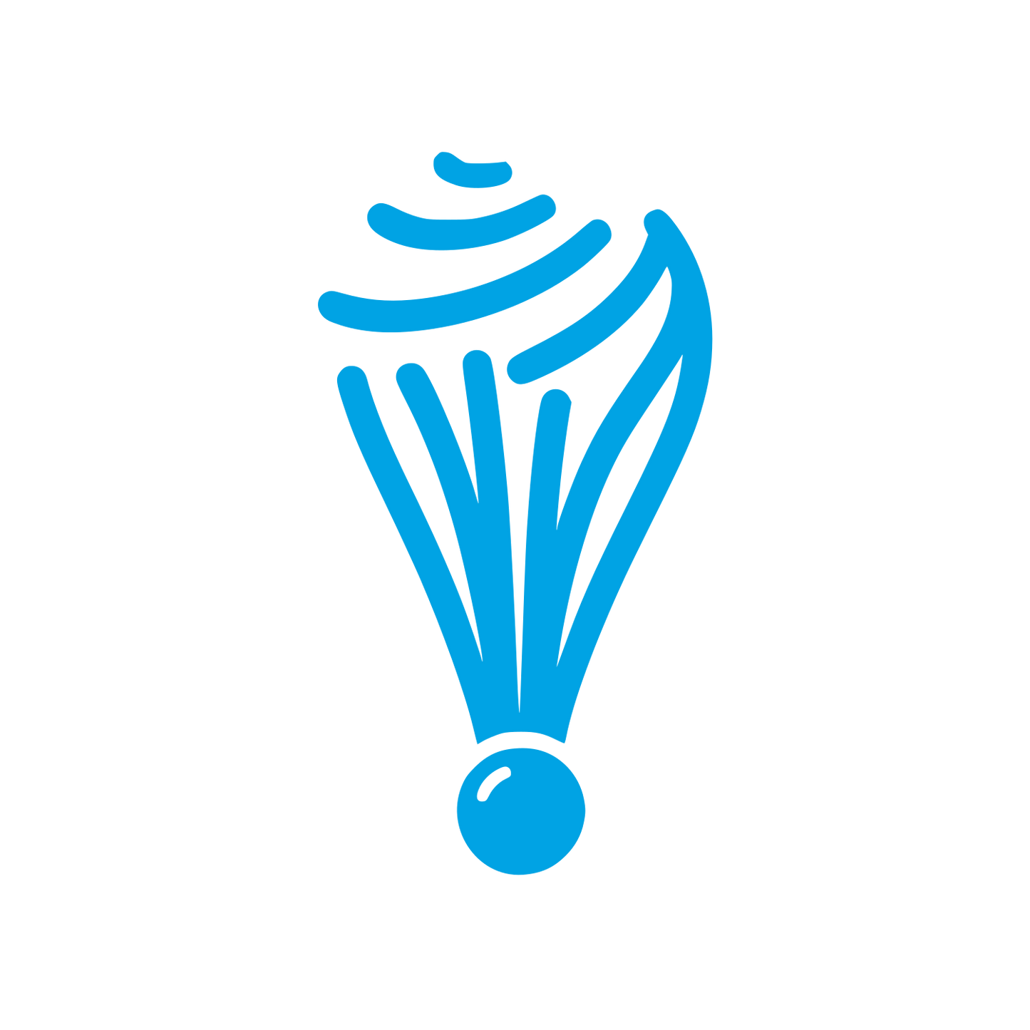 Shuttlecock Logo Design #00a3e4