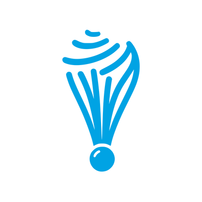 Shuttlecock Logo Design #00a3e4