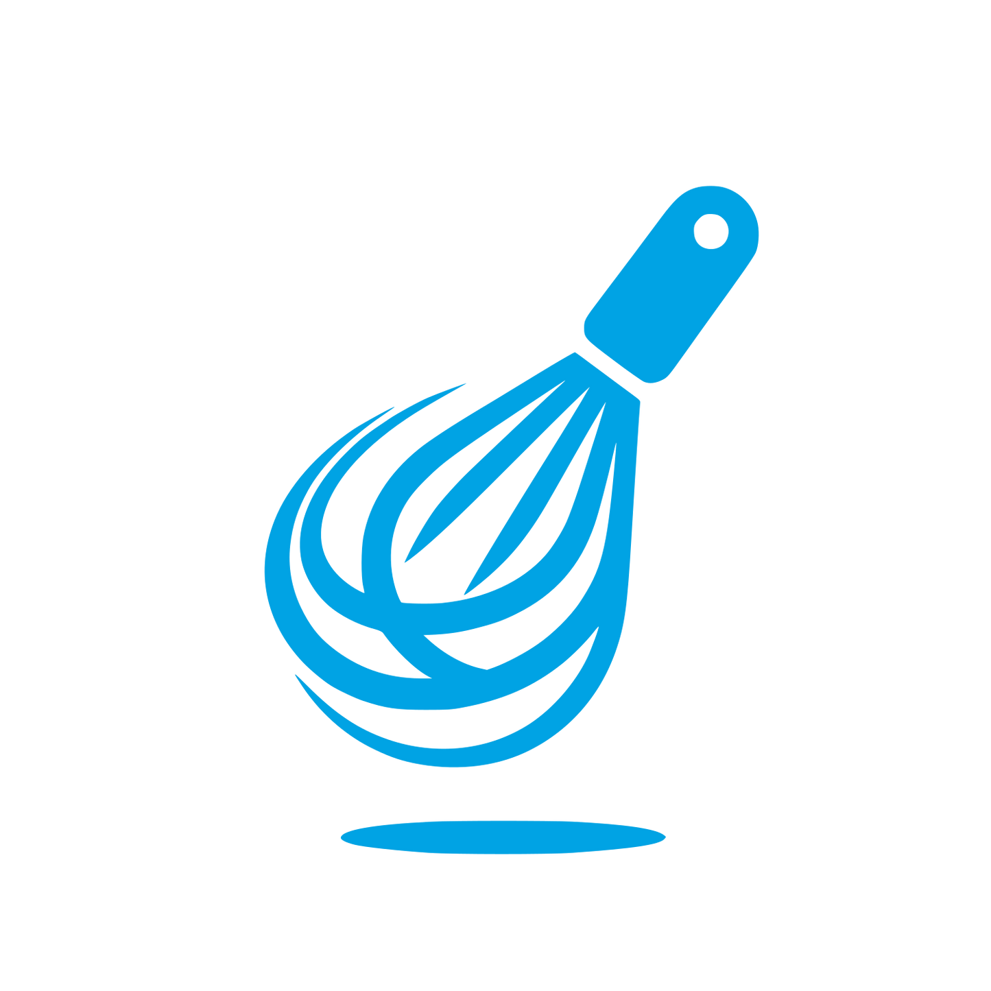 Whisk Logo Design #00a3e4