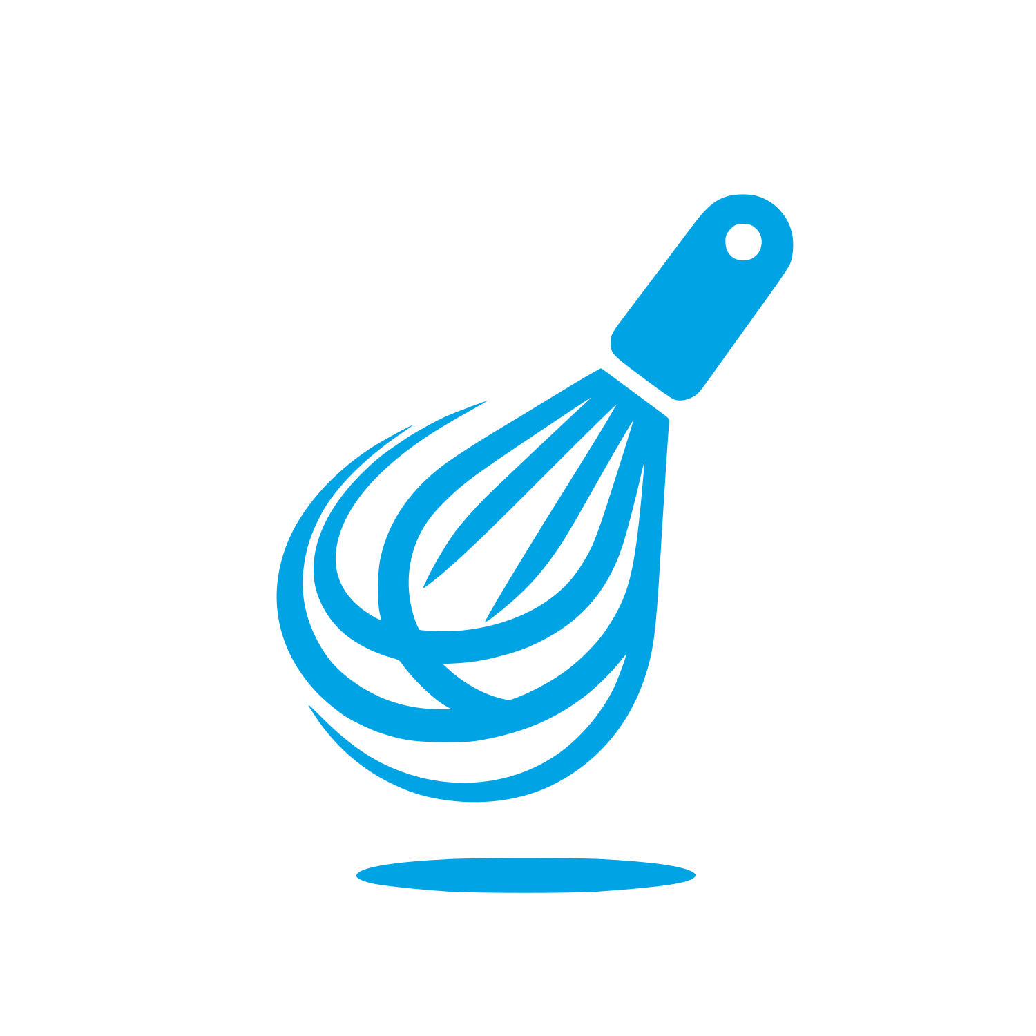 Whisk Logo Design #00a3e4