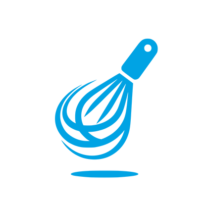 Whisk Logo Design #00a3e4