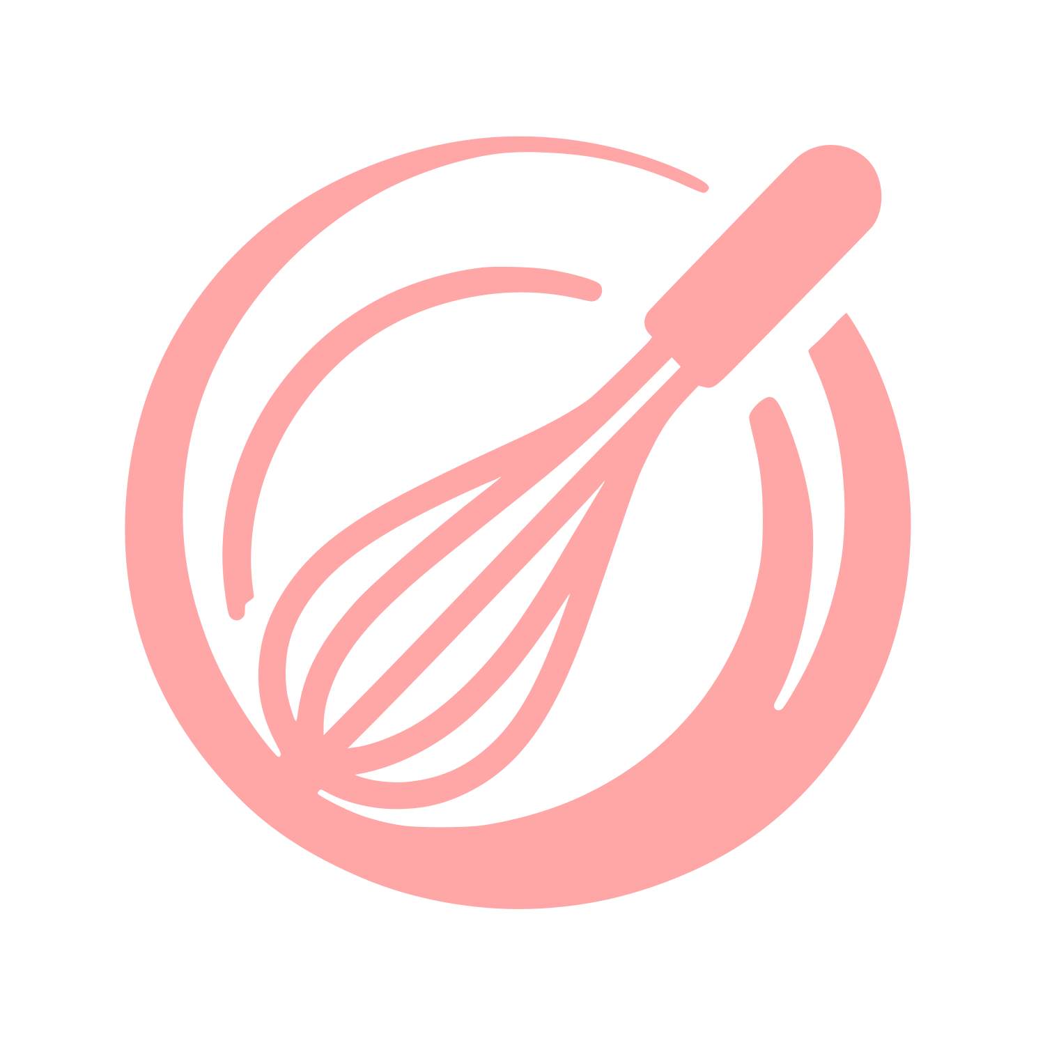 Whisk Circle Logo #ffa6a6