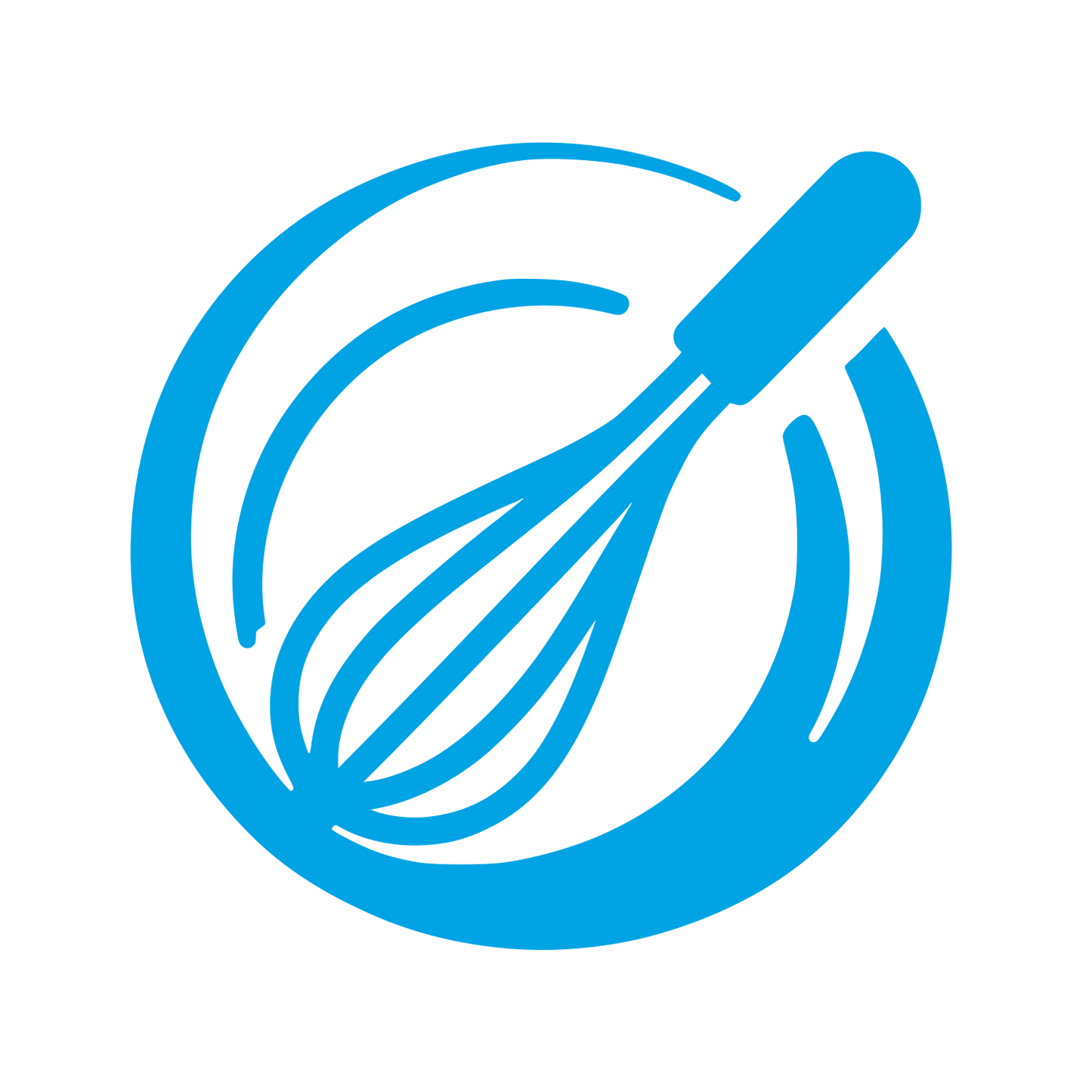 Whisk Circle Logo #00a3e4