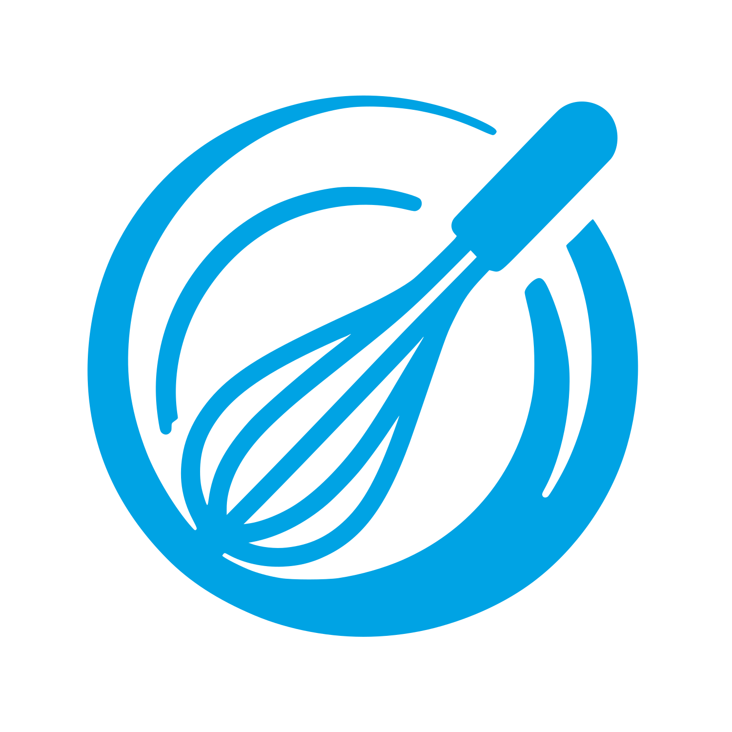 Whisk Circle Logo #00a3e4