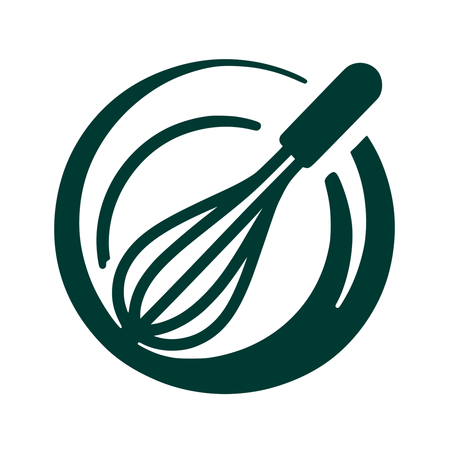 Whisk Circle Logo #003932