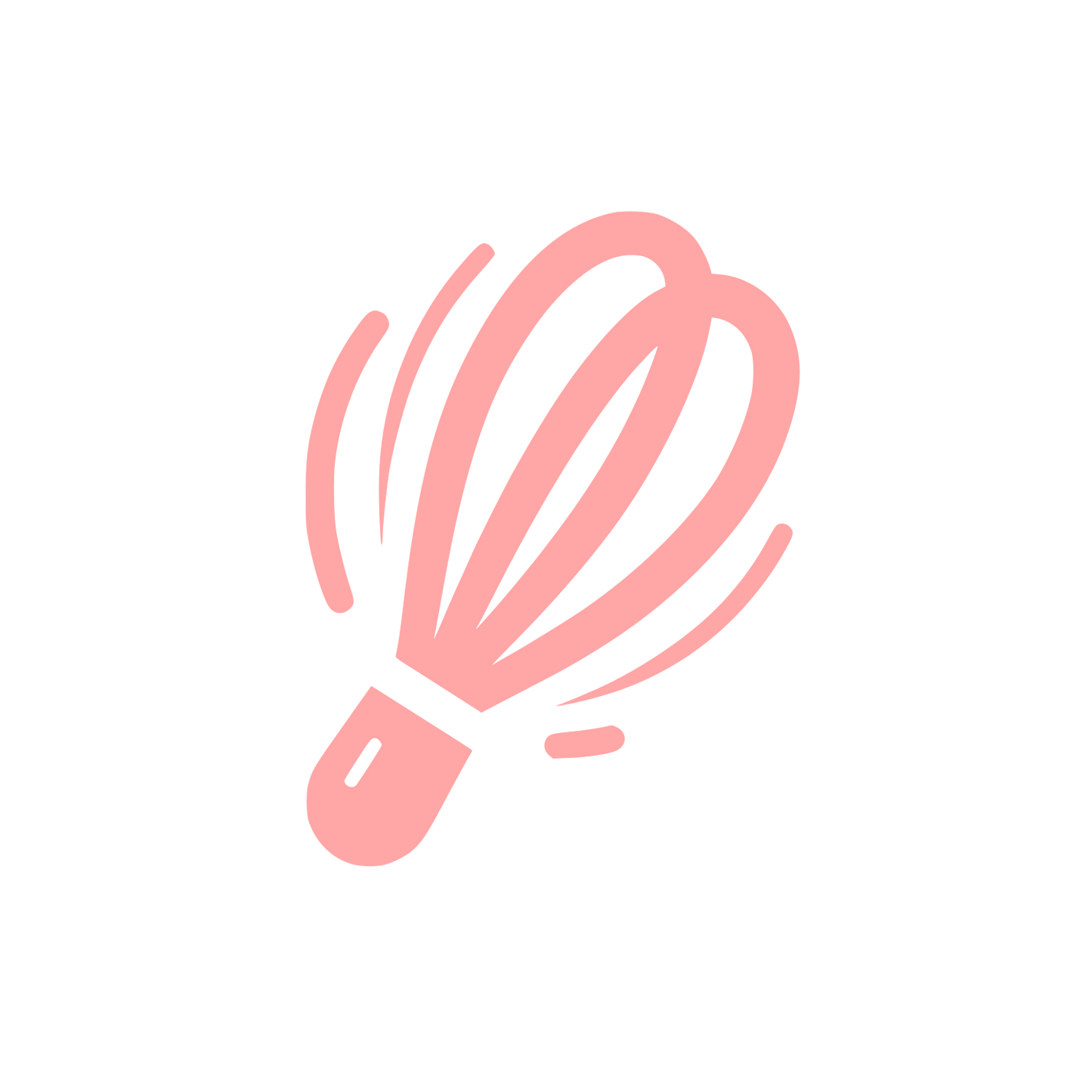 Shuttlecock Logo #ffa6a6