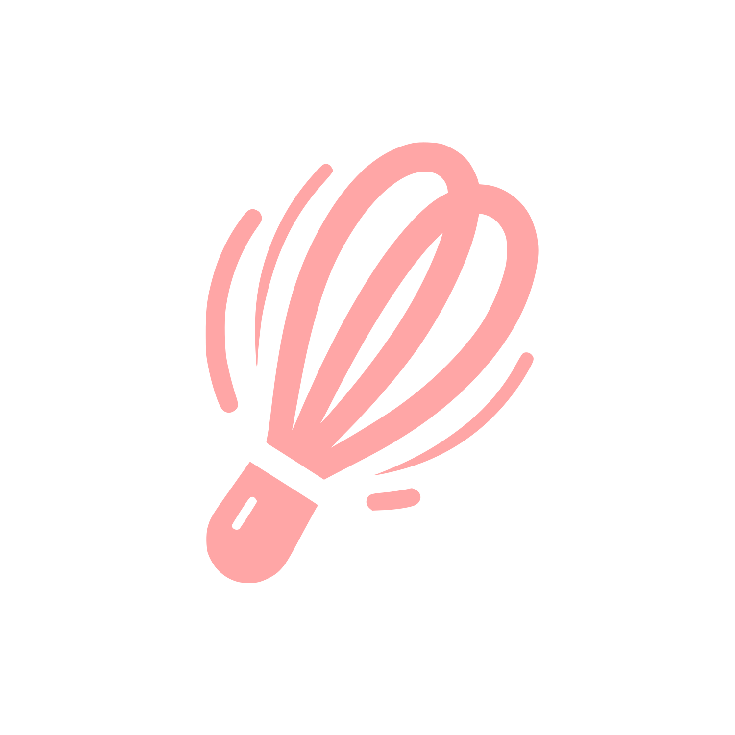 Shuttlecock Logo #ffa6a6