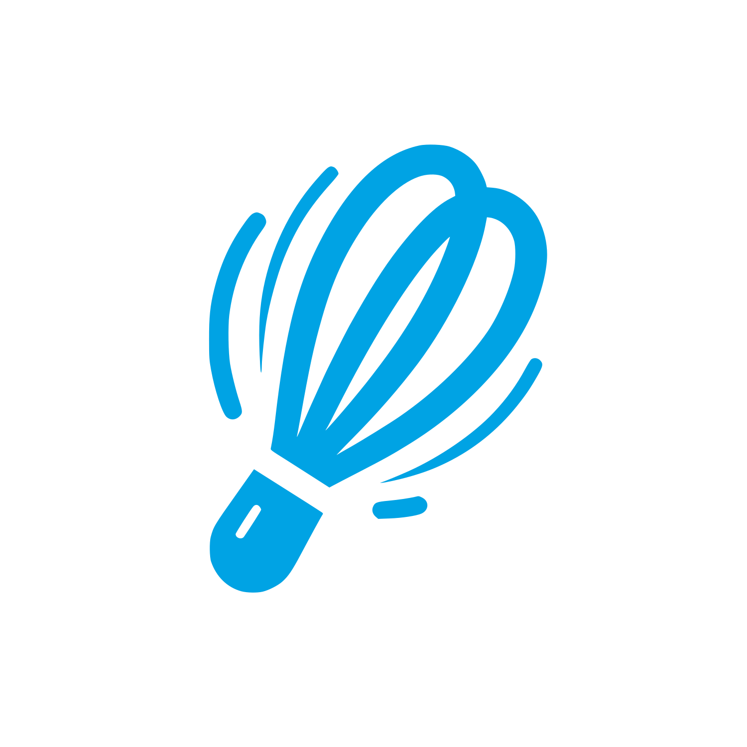 Shuttlecock Logo #00a3e4