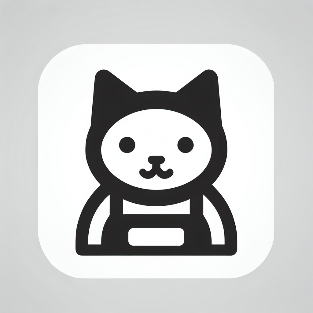 Cartoon Cat Face Logo