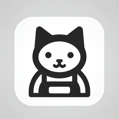 Cartoon Cat Face Logo