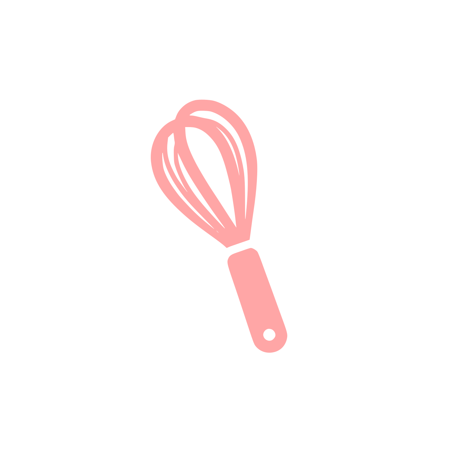Whisk Cooking Logo #ffa6a6