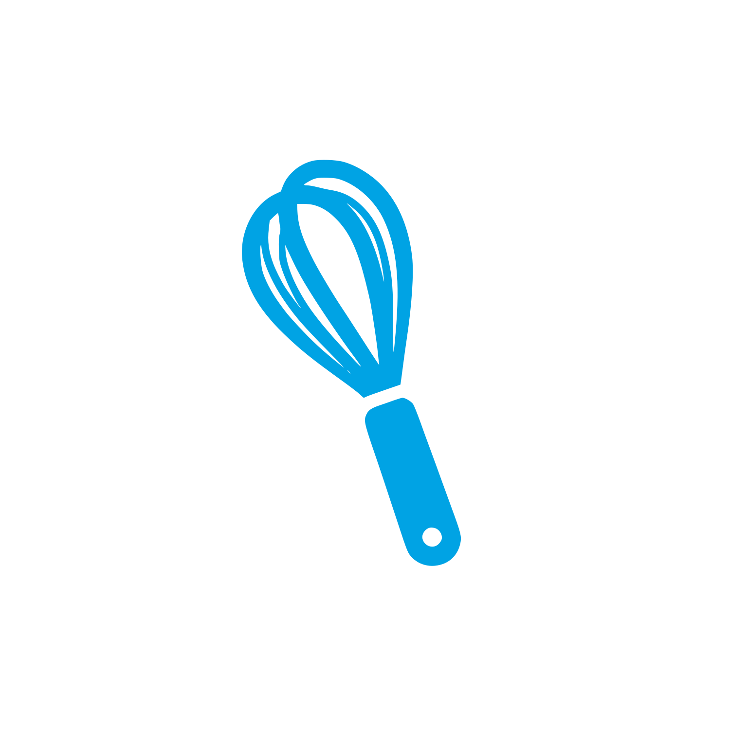 Whisk Cooking Logo #00a3e4