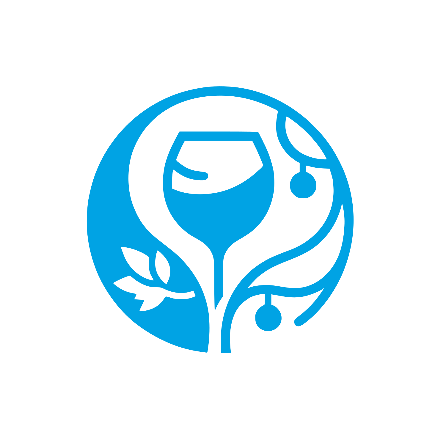 Wine Themed Logo #00a3e4