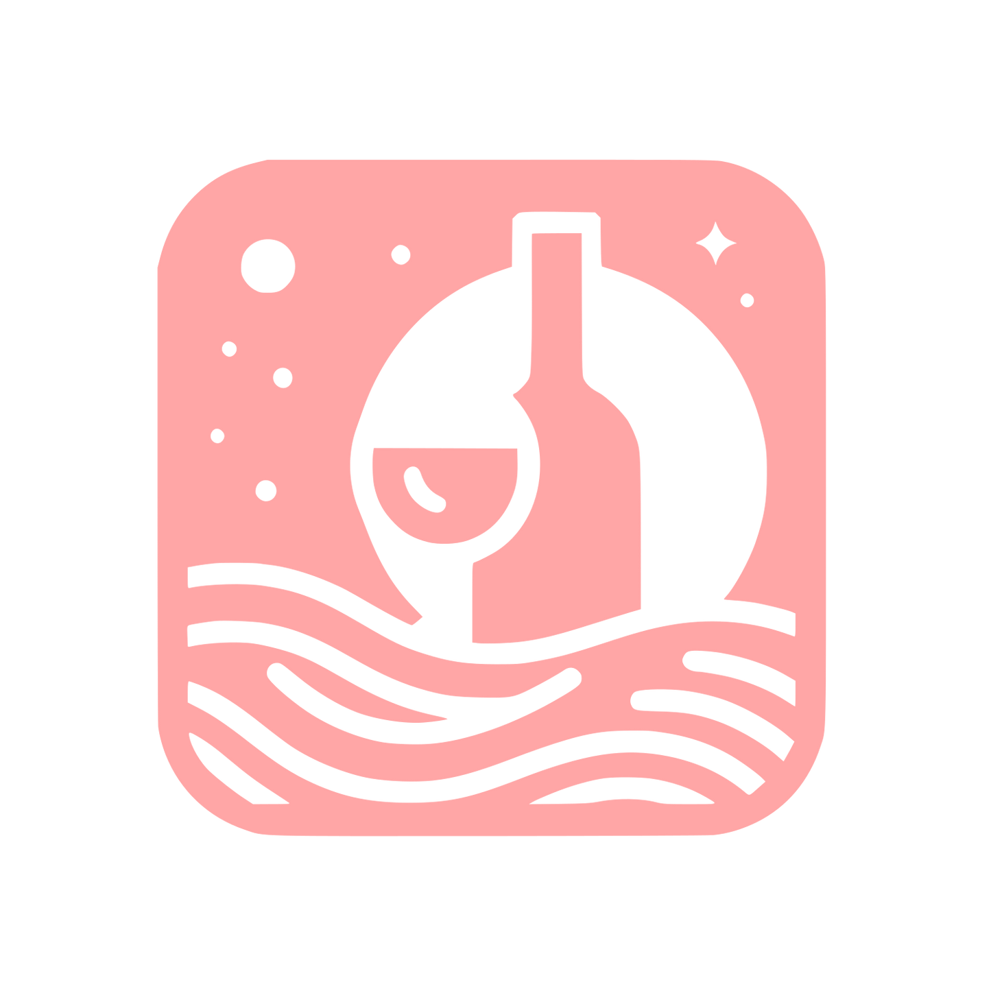 Bottle Wine Logo #ffa6a6