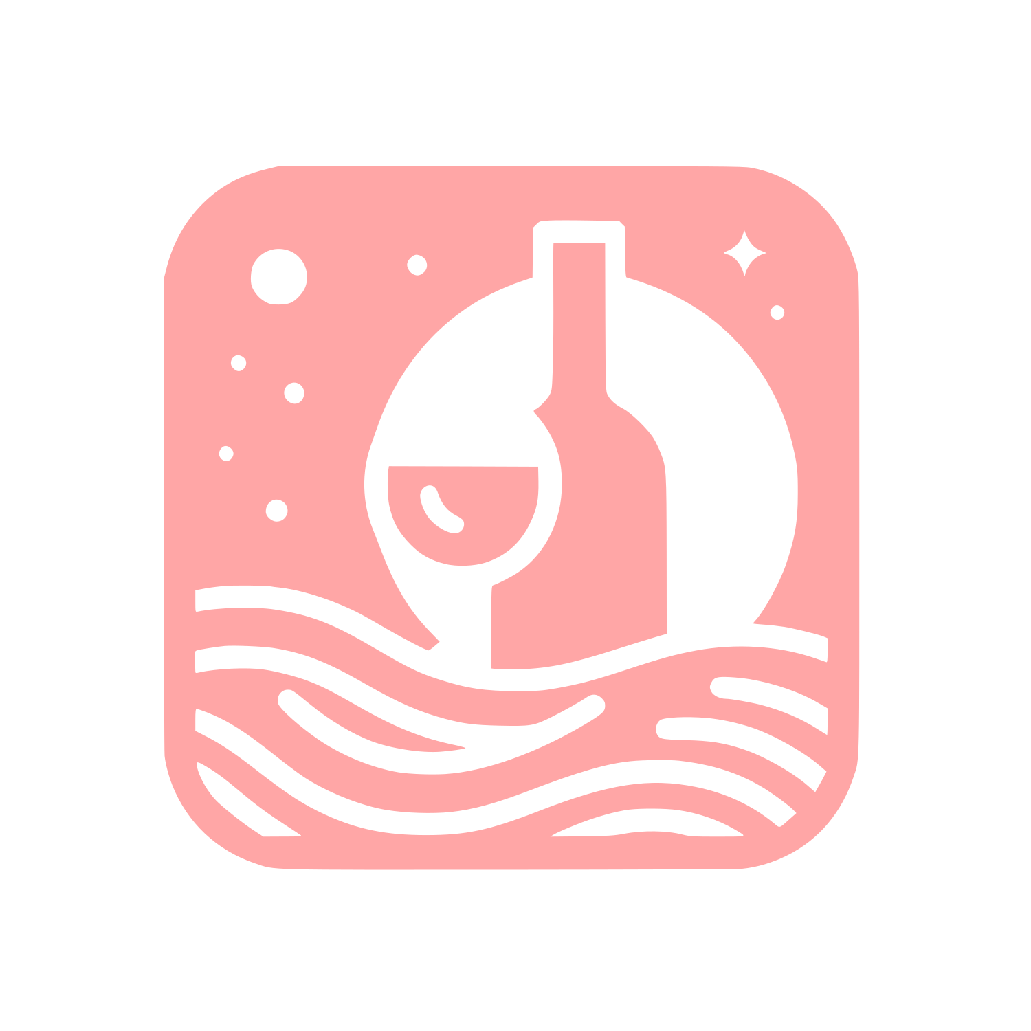Bottle Wine Logo #ffa6a6