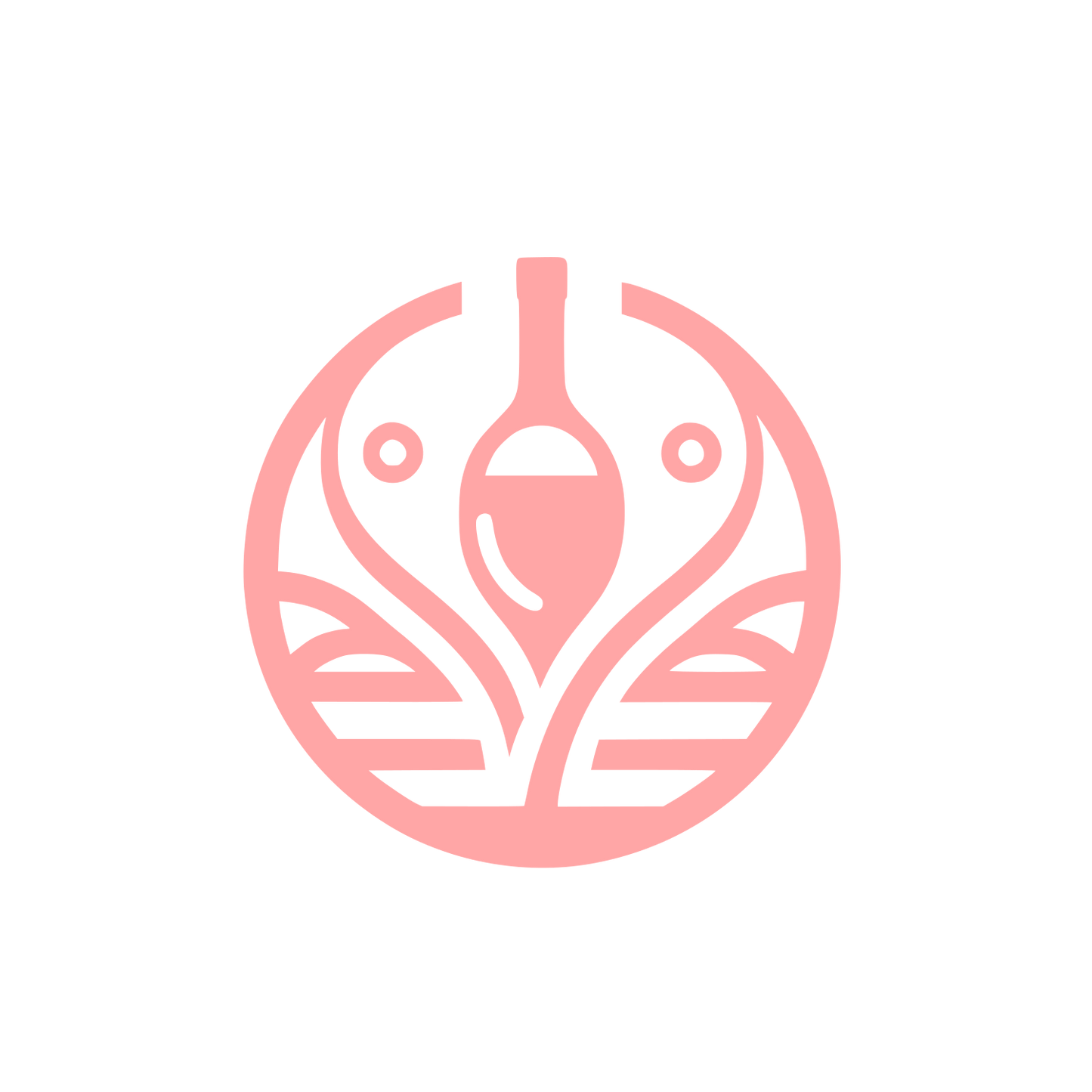Circular Wine Logo #ffa6a6