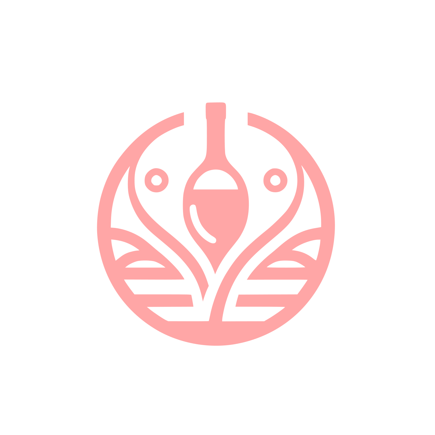 Circular Wine Logo #ffa6a6
