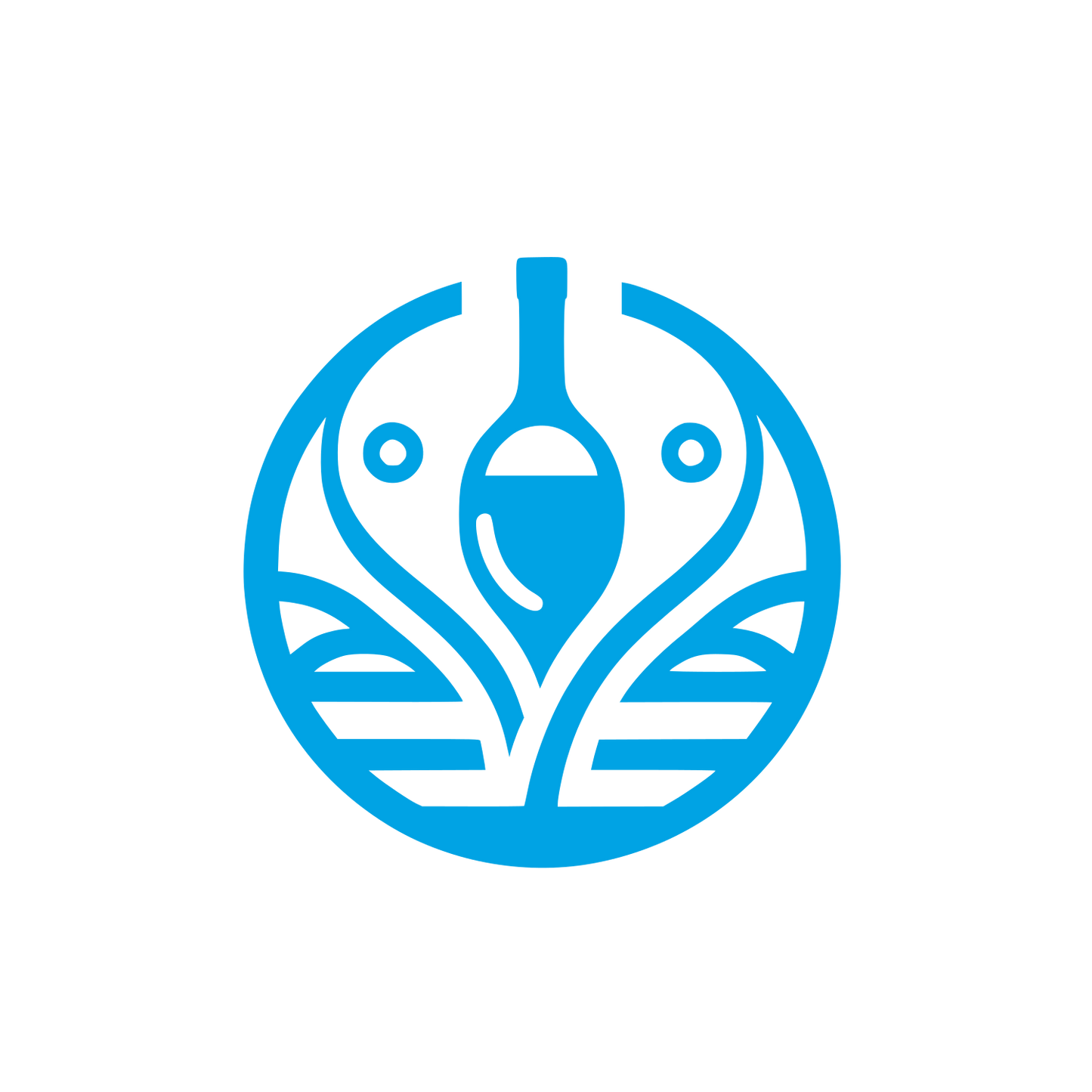 Circular Wine Logo #00a3e4