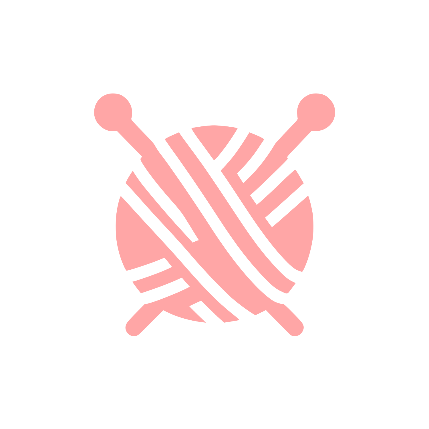 Knitting Yarn Logo #ffa6a6