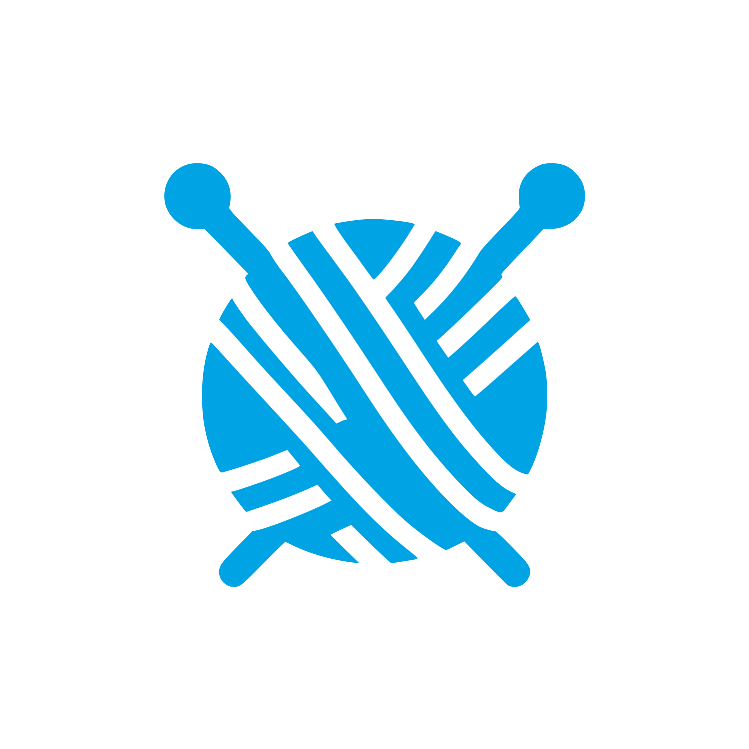 Knitting Yarn Logo #00a3e4