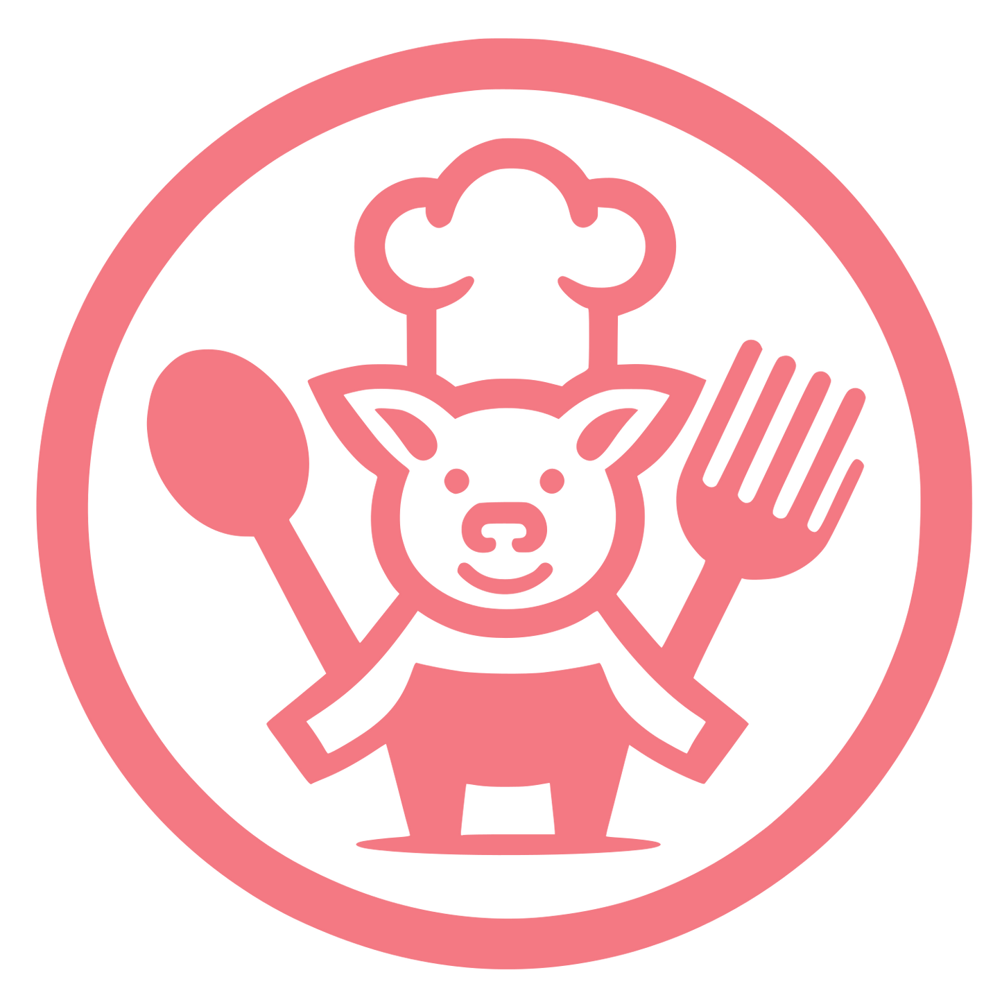 Pig Chef Logo #F47983