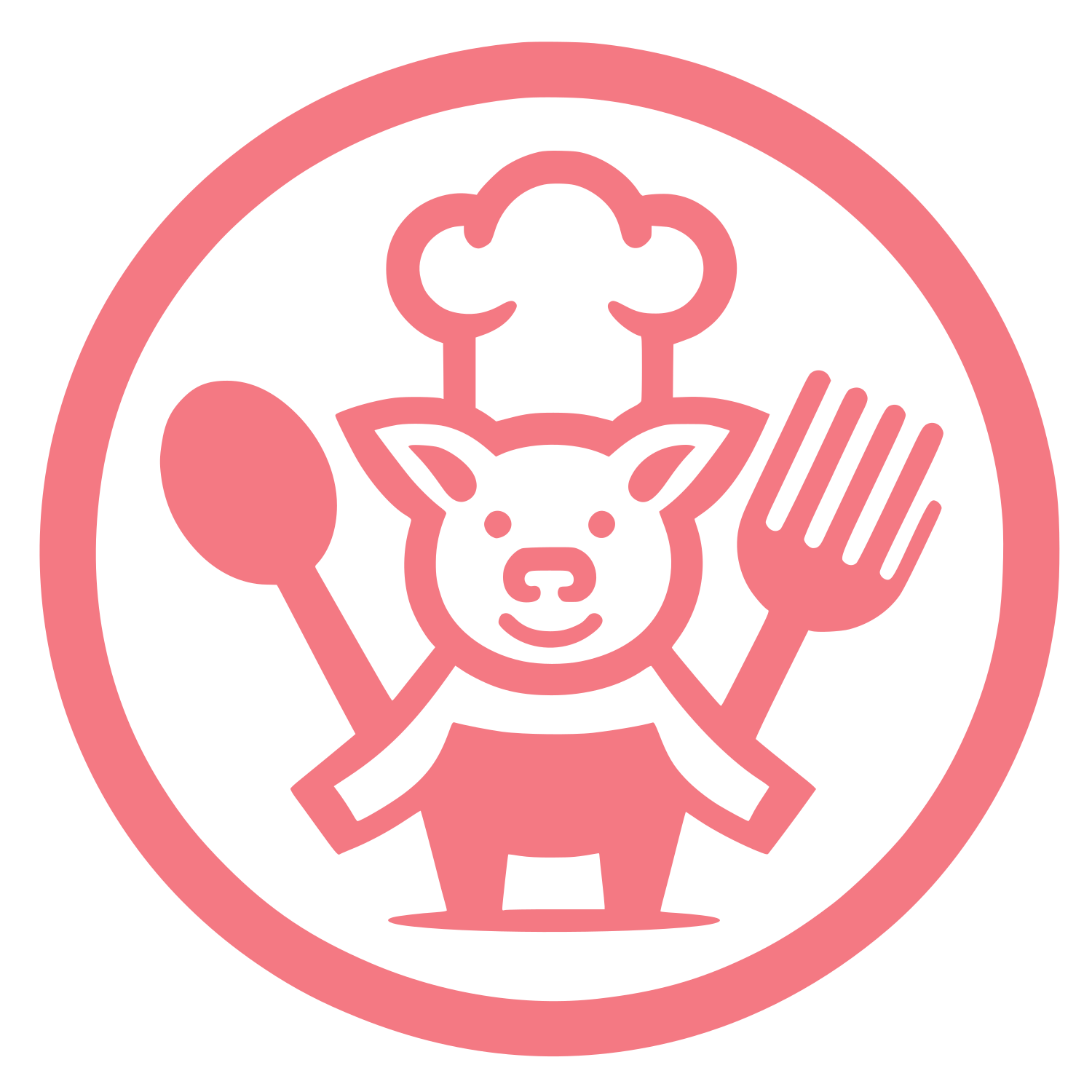 Pig Chef Logo #F47983