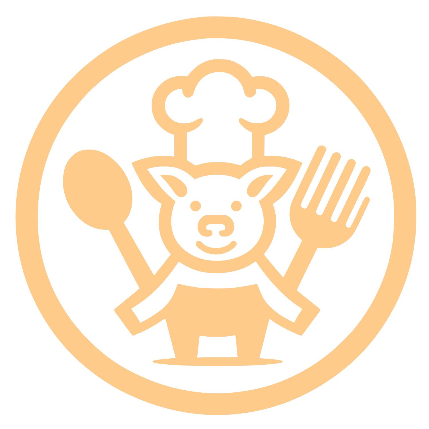 Pig Chef Logo #FECB8B