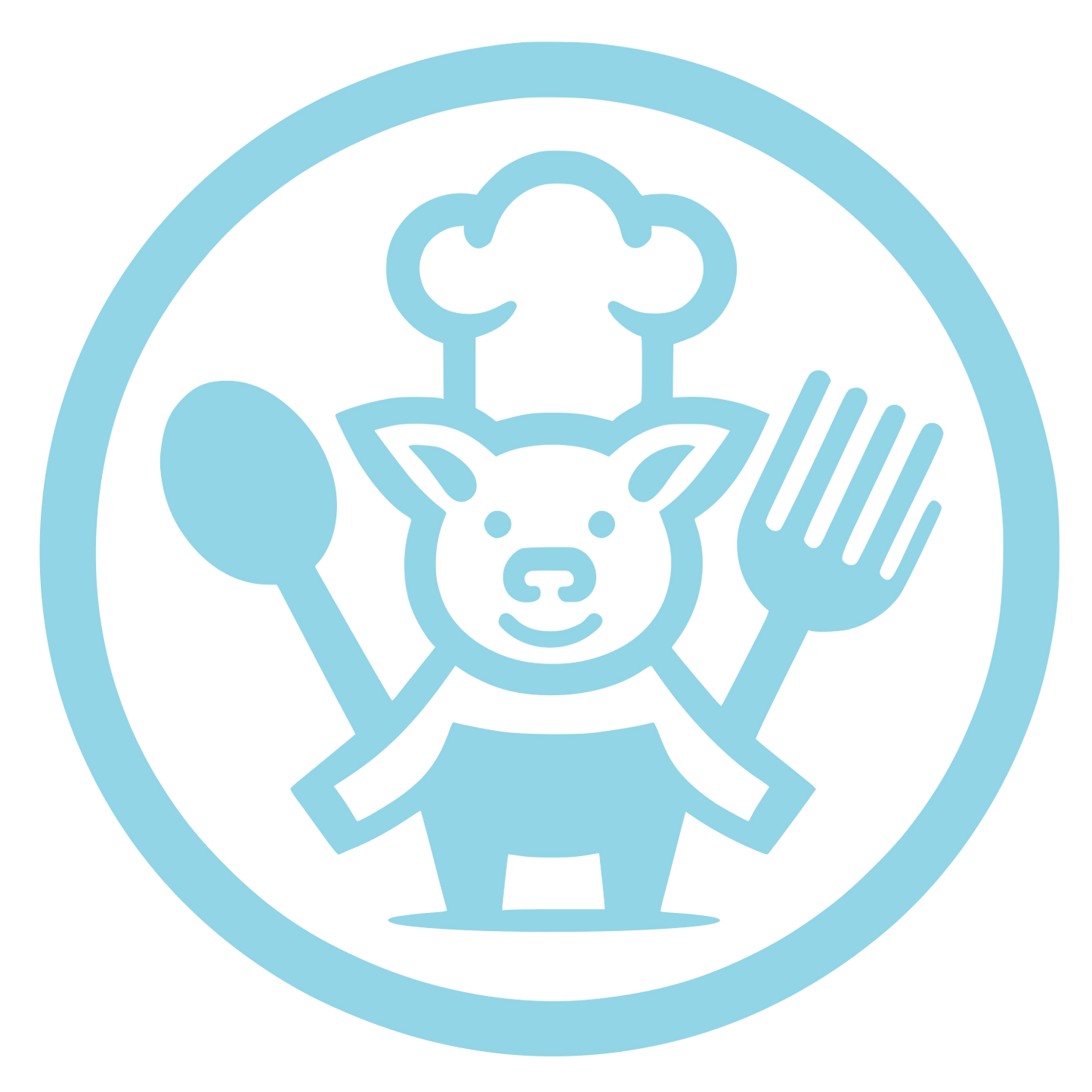 Pig Chef Logo #92D5E6