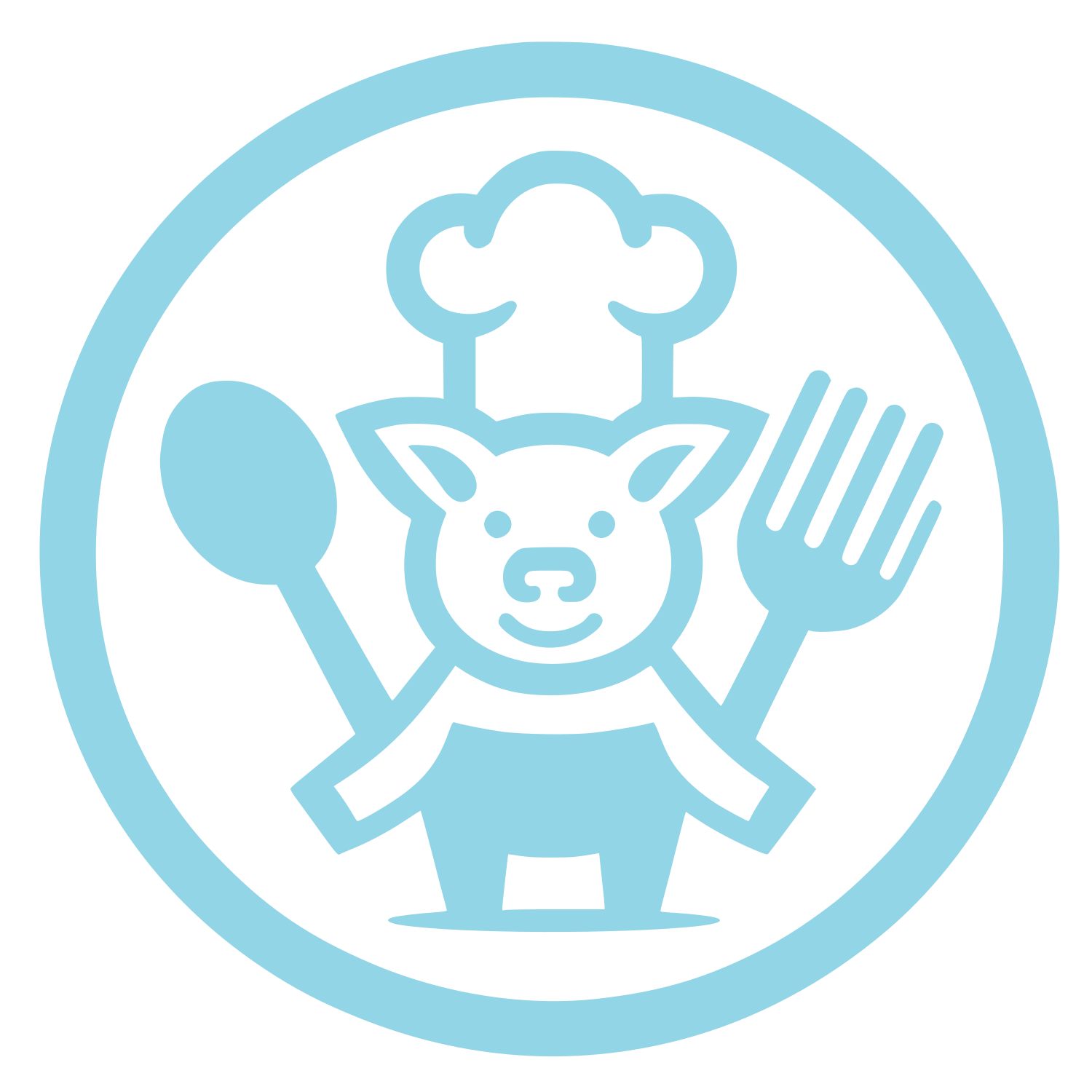 Pig Chef Logo #92D5E6