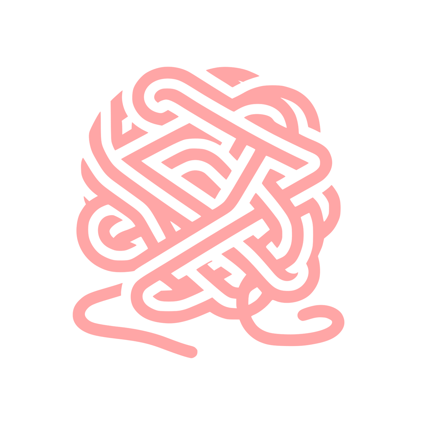 Intricate Knotwork Logo #ffa6a6