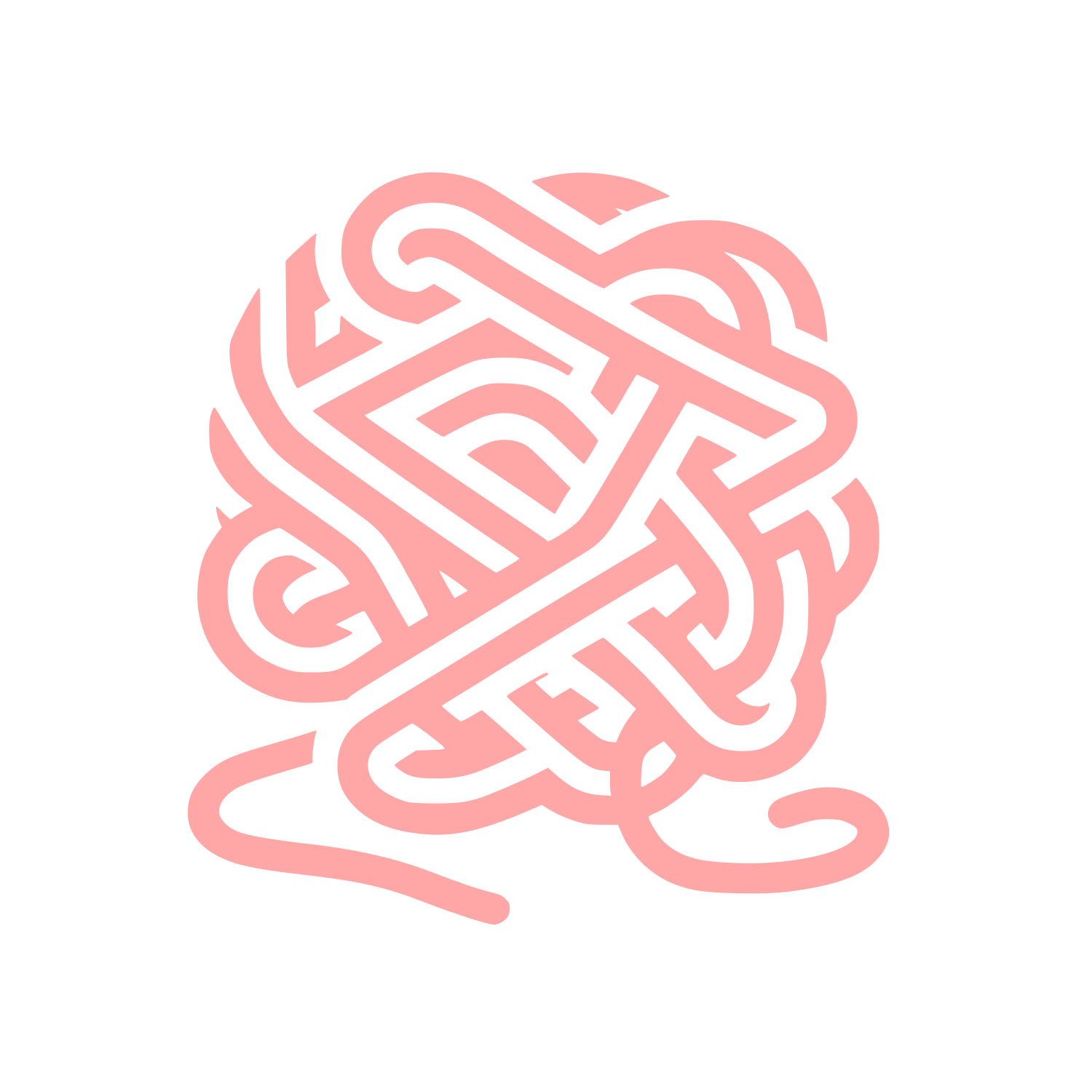 Intricate Knotwork Logo #ffa6a6