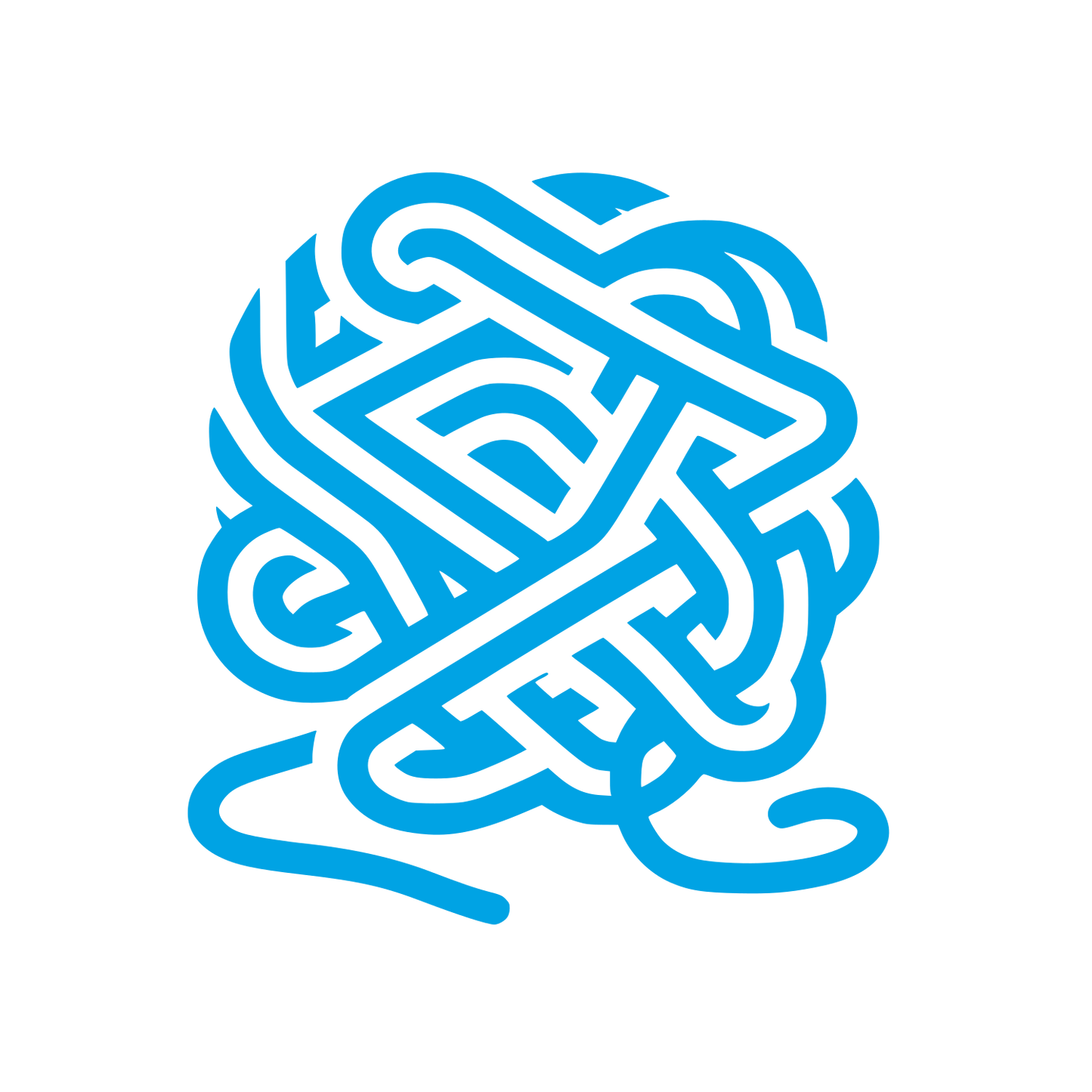 Intricate Knotwork Logo #00a3e4