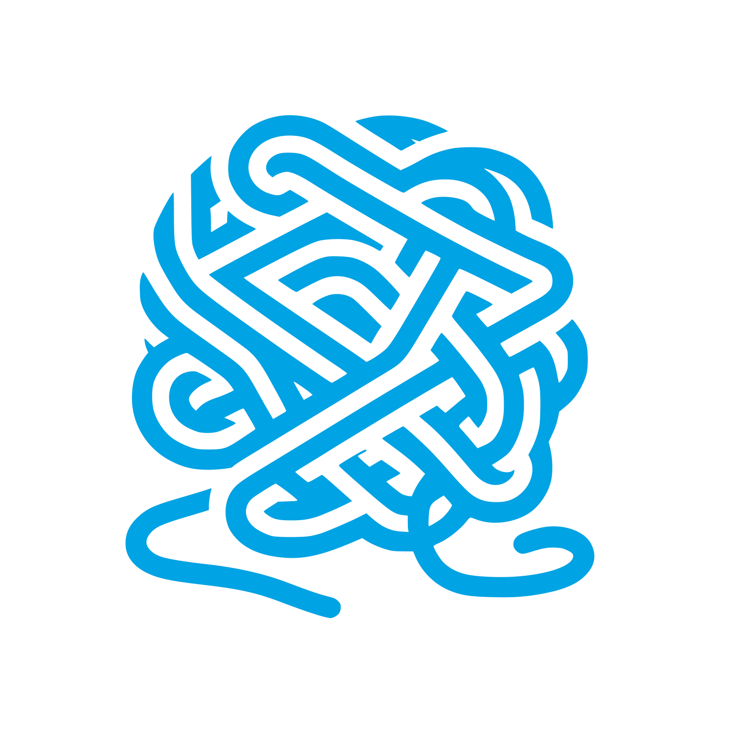 Intricate Knotwork Logo #00a3e4