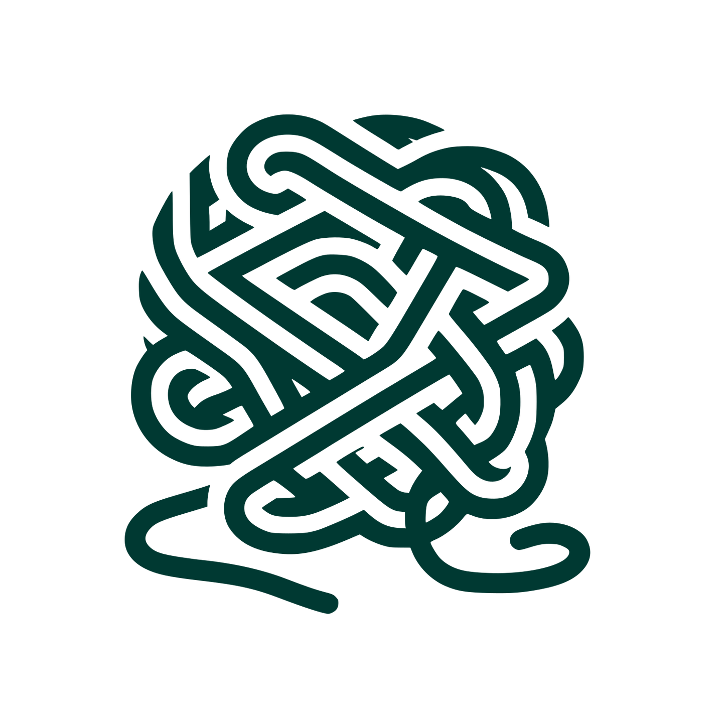 Intricate Knotwork Logo #003932