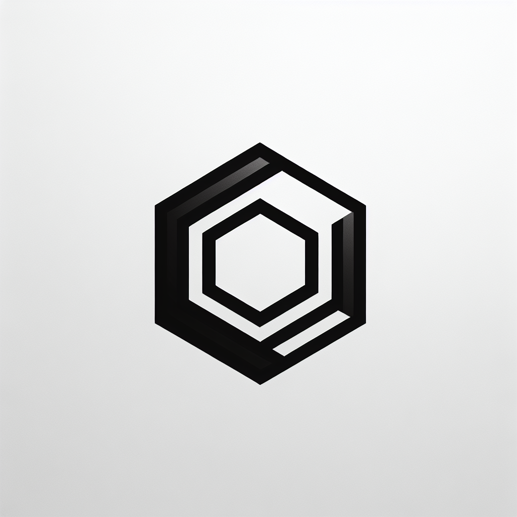 Geometric Hexagon Cube Logo