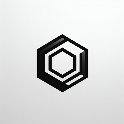 Geometric Hexagon Cube Logo