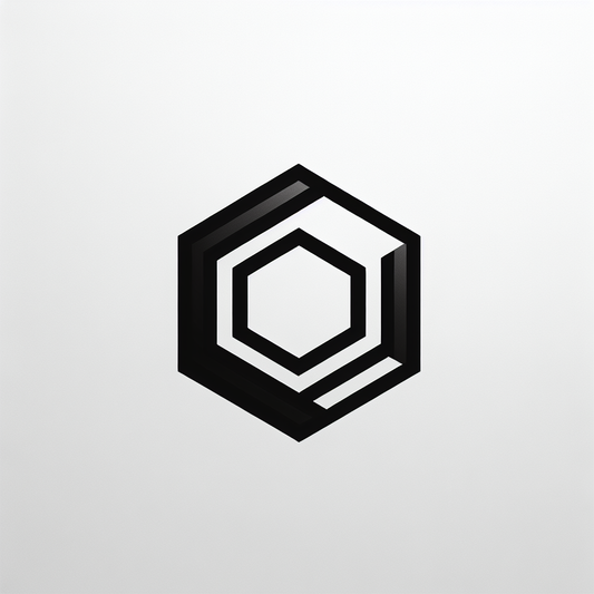 Geometric Hexagon Cube Logo