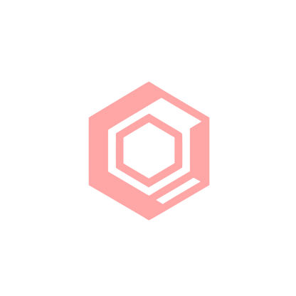 Geometric Hexagon Cube Logo #ffa6a6