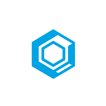 Geometric Hexagon Cube Logo #00a3e4